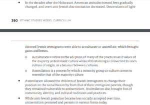 How the California Ethnic Studies Model Curriculum Teaches that Jews Oppress non-Jewish Minorities